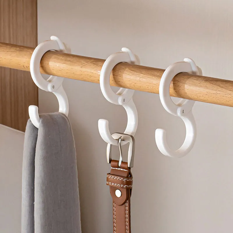 Portable Multifunctional S-shaped Hook Kitchen Home Durable Organizer S Windproof Hook Lock Hook Plastic Hanger LX6216