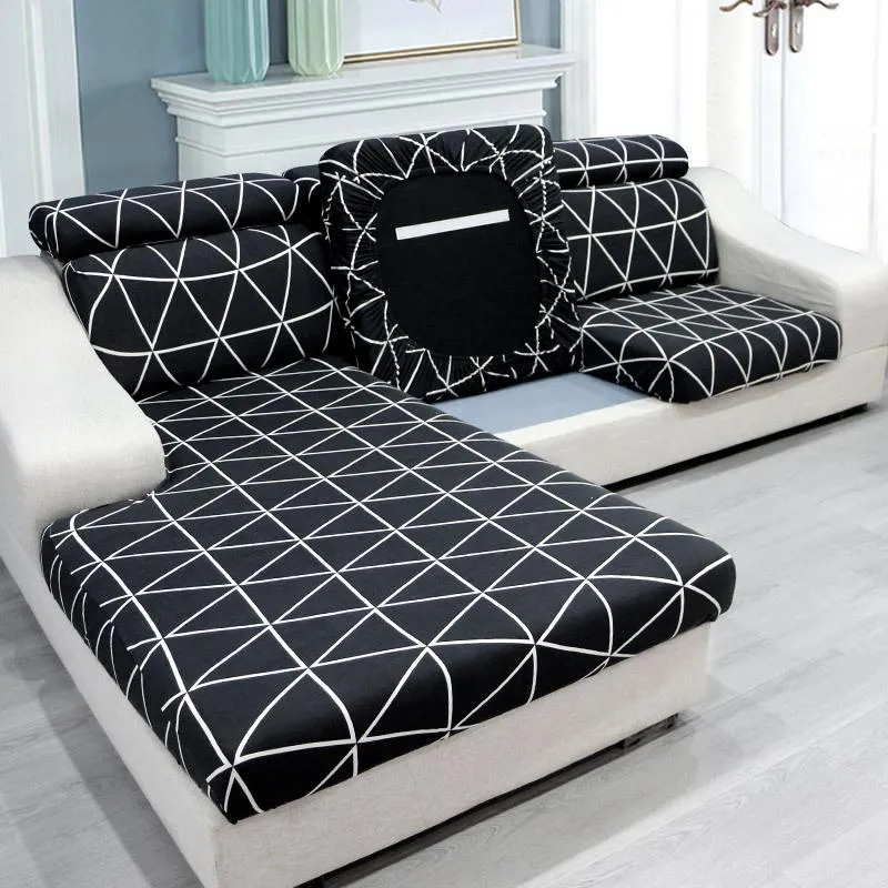 Stuhlhussen Vergrößern Sofa Sitzkissenbezug Für Wohnzimmer Elastischer Spandex Staubdichter Schonbezug Funda Couch Matratze Chaiselongue