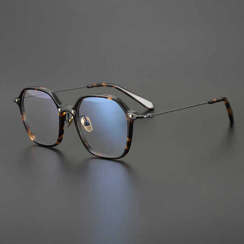 Luxury designer summer sunglasses Elegant Color Japanese high-end square glasses full frame large literary myopia men women do not pick face fashion