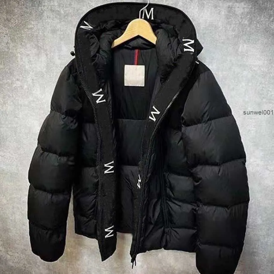 Men's Down Puffer Down Clothes Duck Down Padded Coats Outdoor Keep Warm Black Outerwear Cold Protection Badge Decoration Thickening Coat Plus Size 5xl Pmbx