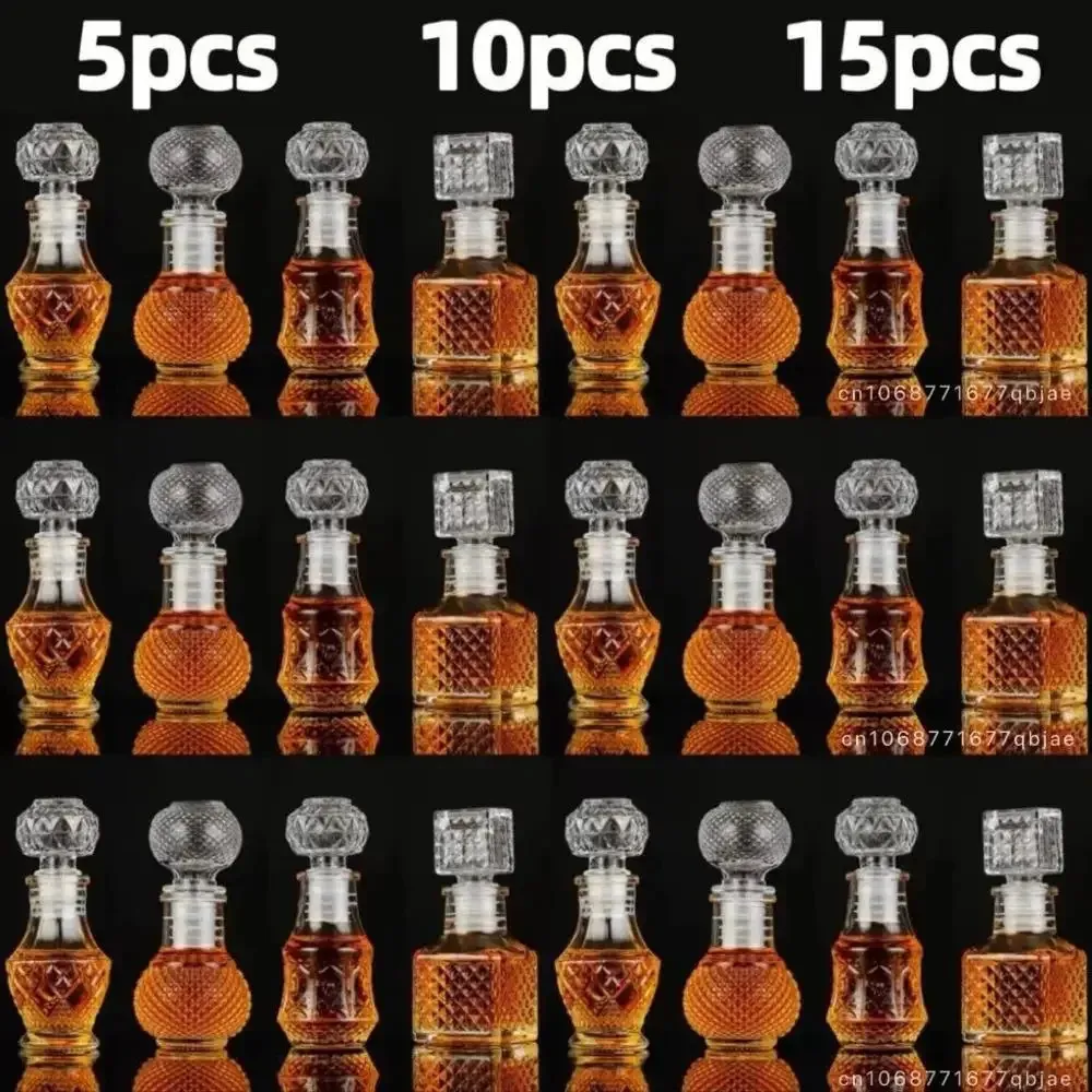 Bargereedschap 5 10 15 stuks Whiskey Liquor Bottle 50 ml Leuke glazen dispenser Mini Alcohol Gastcadeau Bruiloft Karaf Wijnpot S Potten Barset 231107