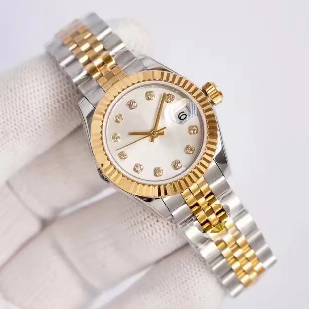 Vente chaude Mécanique De Luxe Or pour les femmes Datejust Designer En Acier Inoxydable Dame montre à quartz Cadeau De Noël pour femme Mode Ro LeX ex