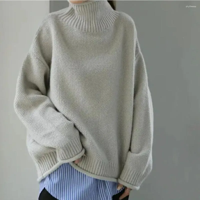 Kvinnors tröjor Designer Retro Half Turtleneck Knit tröja Fashion Luxury All-In-One Pullover för Autumn and Winter