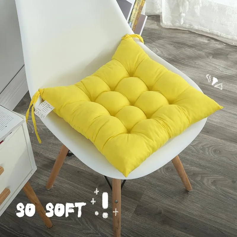 Oreiller/siège Tatami décoratif, chaise confortable et respirante, couleur unie, carré épais, doux pour bureau et voiture, 40 à 40cm/décor