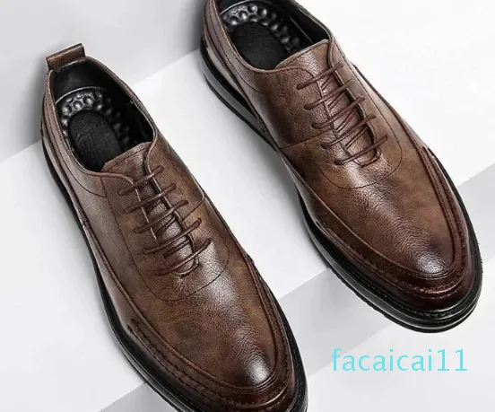 Zapatos de vestir Oxford para hombre, traje de negocios, hombre formal, boda, cuero, oficina, hombres