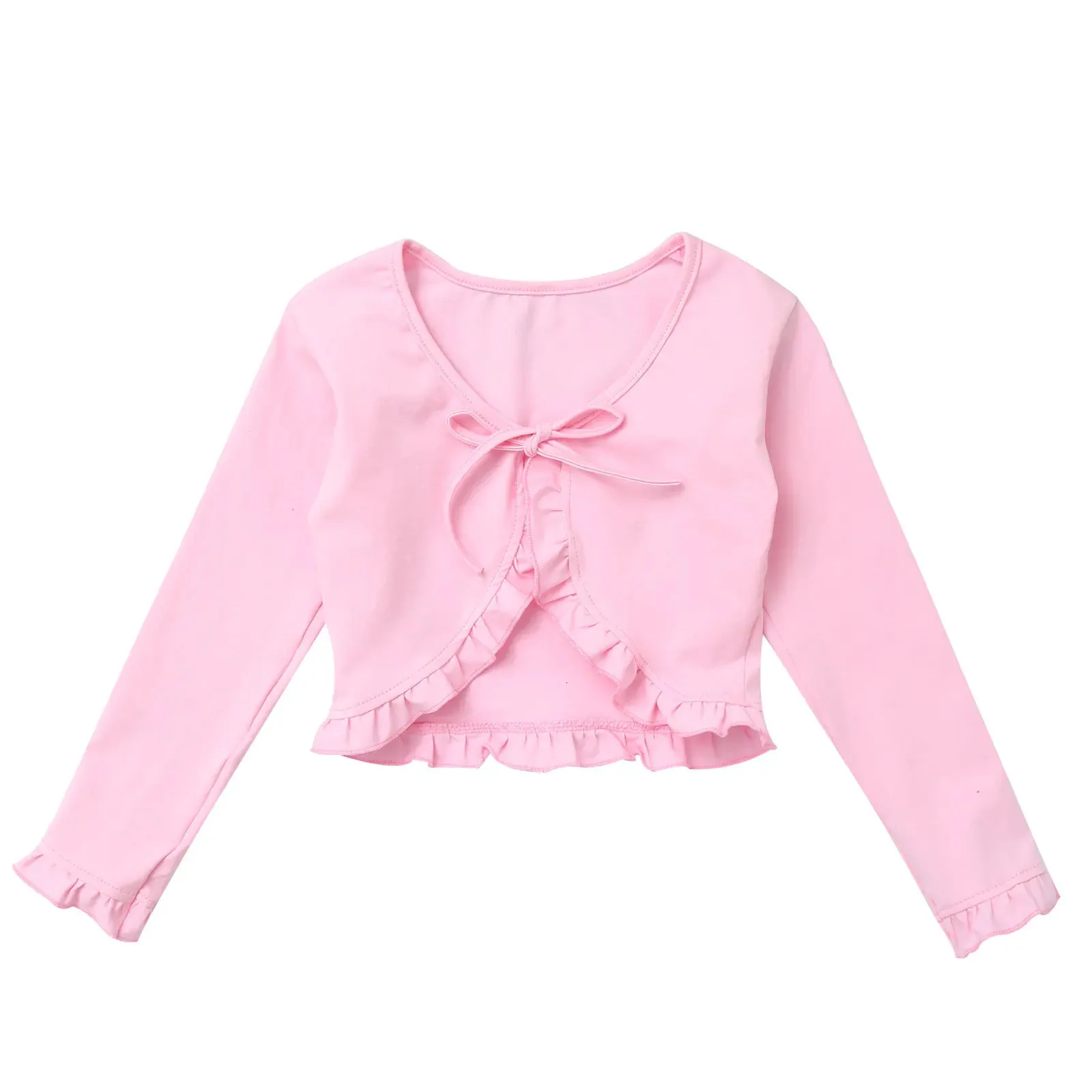 Abrigo lindo mangas largas florista casual volantes capas de encaje capa niños chaqueta bolero para boda princesa outwear chal cardigan abrigo 231108