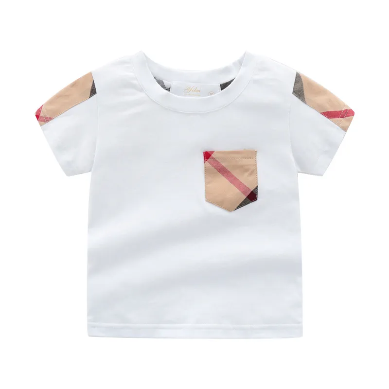 Barnkläder Cotton Casual Short-Sleeved T-shirts Children Sweatshirt tonåring toppar pojkar flickor kläder 1-6y