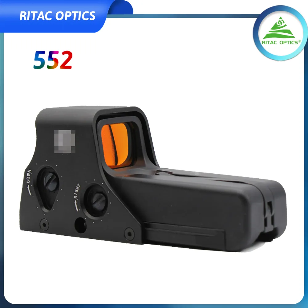 Holografik 552 kırmızı yeşil nokta manzarası kapsamı refleks optik kolimatör taktik airsoft tüfek kapsamı 20mm ray montajı