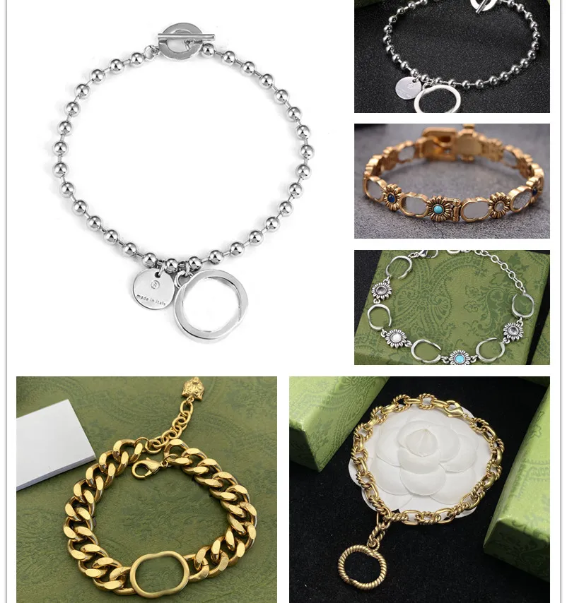 Bijoux de luxe pour femmes, bracelets en argent sterling, bracelets imbriqués de styliste, chaînes à breloques pour hommes, bracelets en diamant