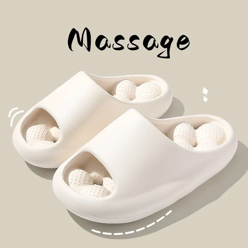 Pantoufles Massage plate-forme épaisse été femme salle de bain EVA semelle antidérapante décontracté plage diapositives maison saine chaussures d'intérieur 230407