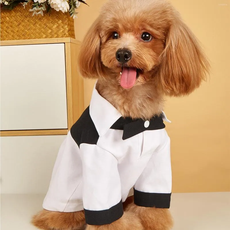 Dog Apparel 1pc Pet Black & White Shirt