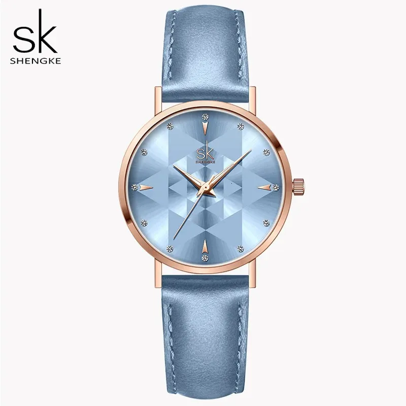 Relógios femininos romântico luz azul feminino relógios estilo real relogio feminino ultra fino relógio minimalista para mulher marca superior montre femme 231107