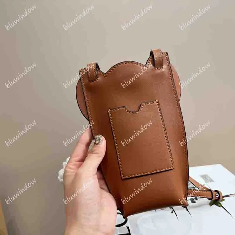 Mini Crossbody Bags Women Mobiele telefoon Pocket Dier schattige tas Damesontwerper Schoudertas Lederen olifanten portemonnee zakken D2304081F