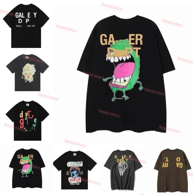 Camisetas para hombres Galerías Departamento Camisetas Diseñador Camisa Gallary de verano Alfabeto Estrella impresa Misma camiseta de manga corta con cuello redondo para hombres y mujeres Camisetas de gran tamaño r4