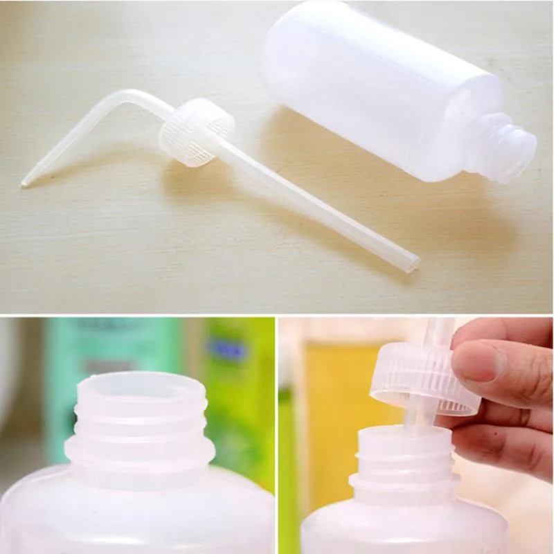 Watering Equipments 250/500ML Mini Plastic Plant Flower Watering Bottle Sprayer Curved mouth can DIY Gardening Transparent for succulent LL