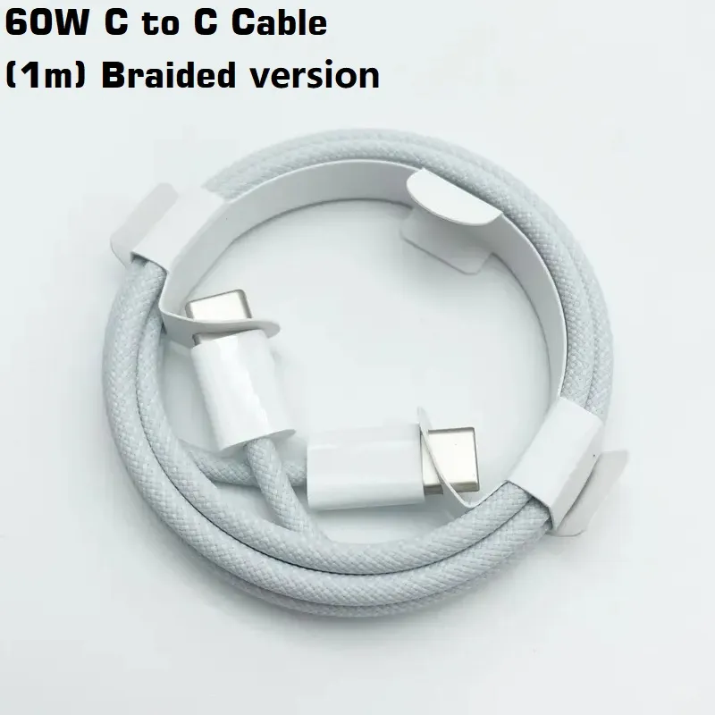 Kabel USB C dla Apple iPhone 15 Ładowarka C do C Nylon Braide Szybki sznur ładujący