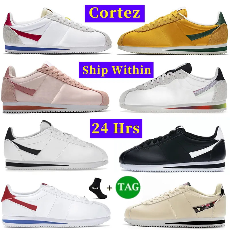 Cortez Zapatos casuales para hombre Zapatillas de deporte de diseñador Cortezs Classic OG Zapato de nailon de cuero básico Negro Blanco Forrest Gump Stranger Things moda Hombres Mujeres Zapatillas deportivas