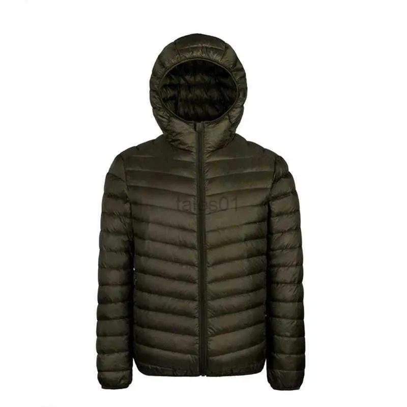 Men's Jackets Down Jacket Men's 2022 New 90% White Duck Down Super Light Down Jacket Men's Lightweight Thermal Coat Hooded Feather Coatzln231108