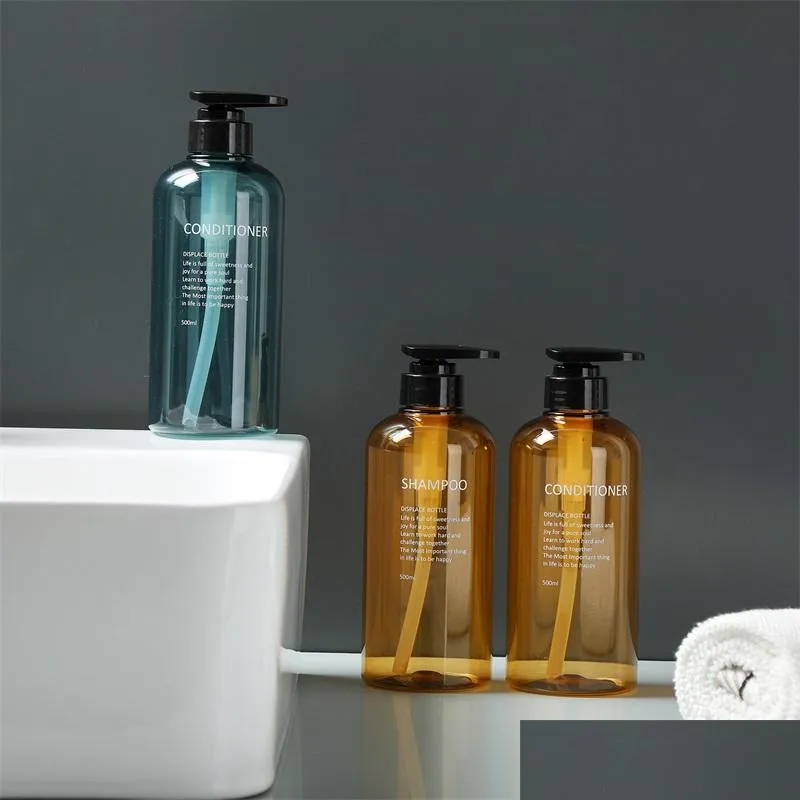 Packing Bottles Soap Dispenser Bottle Set Bathroom Shampoo Body Large-Capacity Lotion Press Empty 5650 Q2 Drop Delivery Office Schoo Dhav7