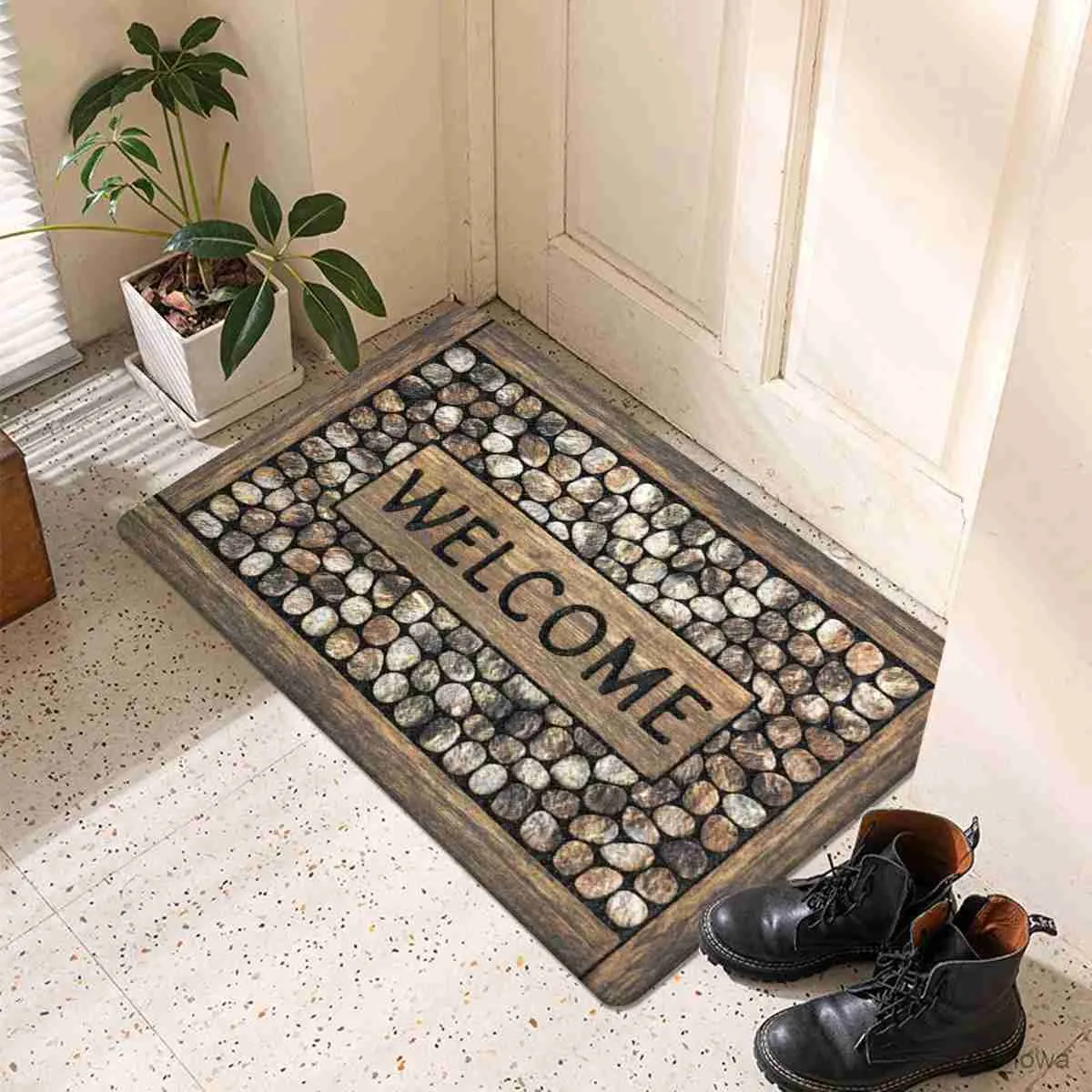 Carpets New carpet floor mat polyester welcome pattern non-slip waterproof suitable for entrance outdoor camping