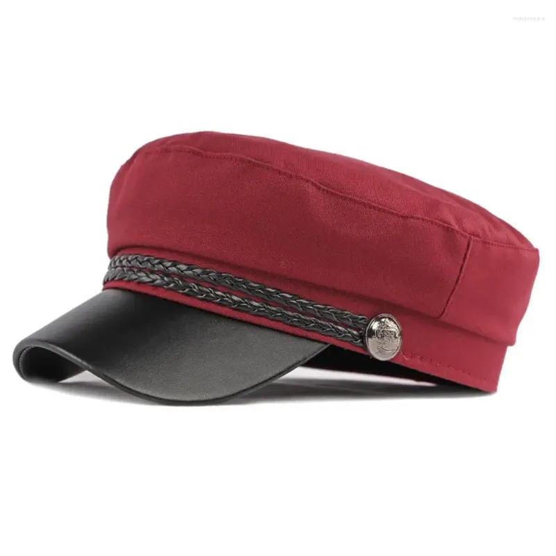 Visors Women Sun Hat Stylowy kapitan czapka kontrastowa kolorowy WITRPOOF Sailor na wakacje