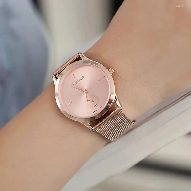 Zegarek zegarowy pasek mody zegarek w stylu unisex w stylu kwarcowy temperament stalowy szklany zegarki