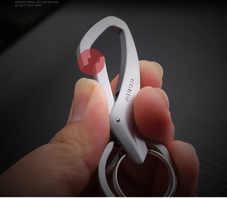 Keychains Lanyards: Simple and Creative Car Key Waist Double-Ring Metal ...