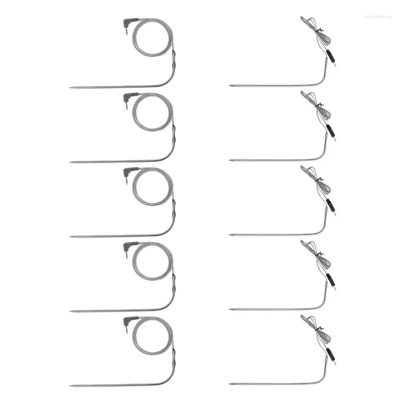 Ensemble d'outils de 10 fours de cuisson des aliments, BBQ, sonde en acier inoxydable, matériau sans fil