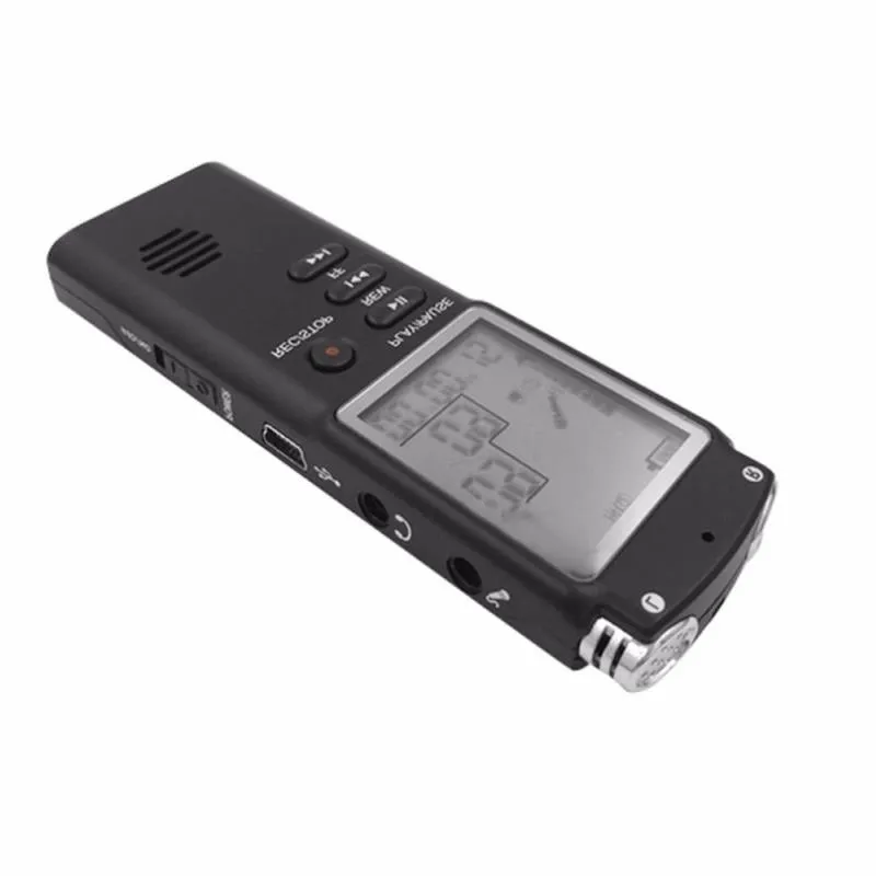 Freeshipping Mini 8GB 16 GB Profesjonalne nagrywanie głosowe Wyświetlacz Wyświetlacz Wyświetlacz Digital Voice Recorder Dictaphone Mp3 Odtwarzacz KKDFE