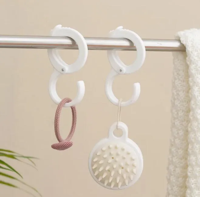 Portable Multifunctional S-shaped Hook Kitchen Home Durable Organizer S Windproof Hook Lock Hook Plastic Hanger