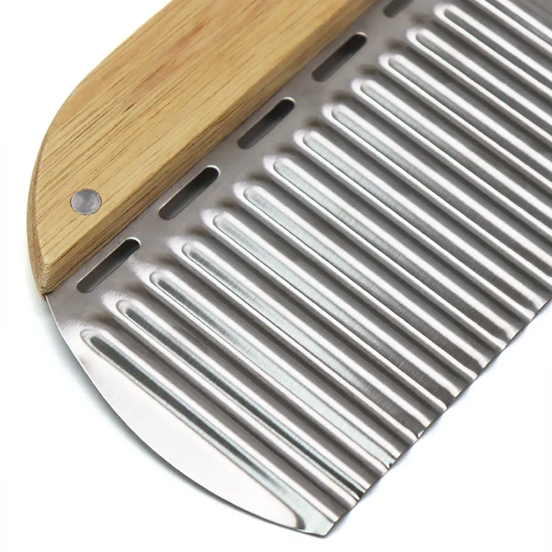 Potato Fry Cutter Stainless Steel Potato Chip Slicer Kitchen Accessories Wave Knife Chopper Serrated Blade Carrot Slicer LX6219