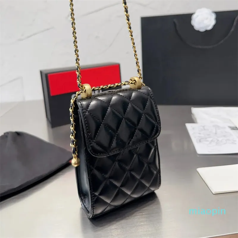 2024- Bags Designer Women Bag Mini Crossbody Paris Fashion Golden Ball High Quality Leather Diamond Checker Shoulder New 11x17CM