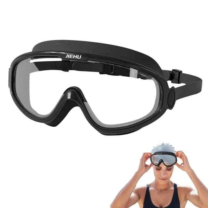 Bril zwembril anti-vog big frame big frame volwassen zwembril waterdichte zwembril met duidelijk zicht voor mannen en vrouwen p230408