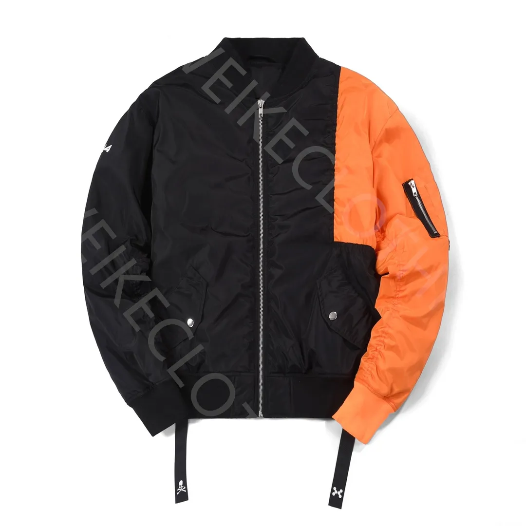 Cappotto invernale Masterminds Japan X C2H4r X ALPHAs MMJ Giacca da sella stampata abbinata ai colori MA1 Giacca bomber da volo da allenatore Giacca imbottita Giacca invernale da uomo