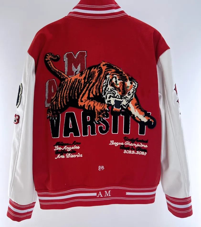 Men's Jackets Mens Designer Jacket Fashion Men Outerwear Leather vintage patch bomber Coats Men's Jackets red tiger letter embroidery Baseball uniform DZ6J