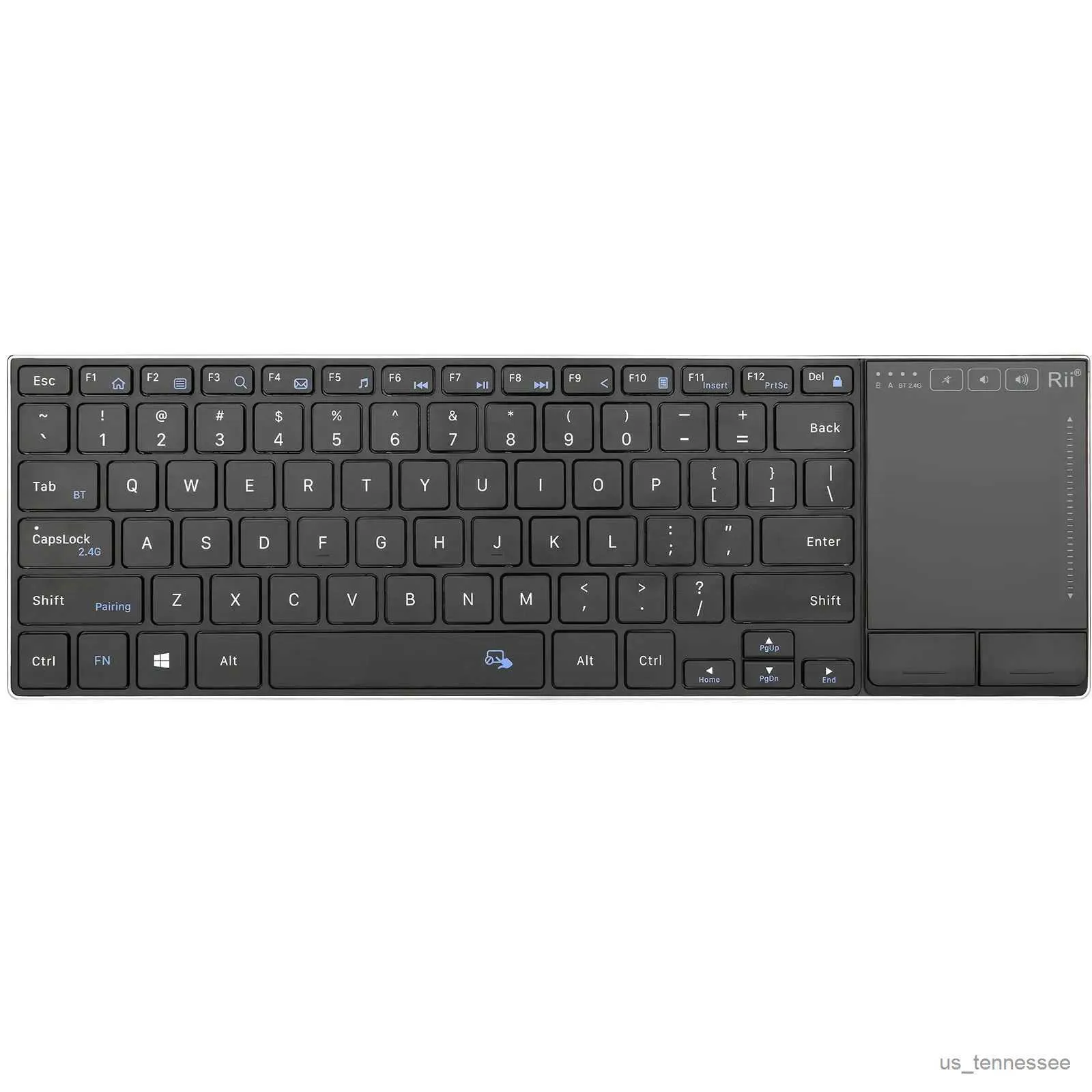 Клавиатуры Клавиатуры Беспроводная Bluetooth-клавиатура Перезаряжаемая мини-клавиатура с сенсорной панелью Multi-Touch Совместимый ПК Ноутбук Windows R231109