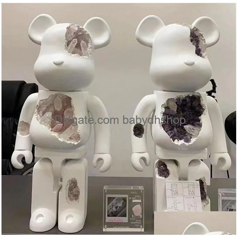 영화 게임 -Selling 1000% 70cm Bearbrick 수지 부식 크리스탈 시리즈 3 곰 그림 수집가 Berbrick Dhqvn의 장난감 장난감