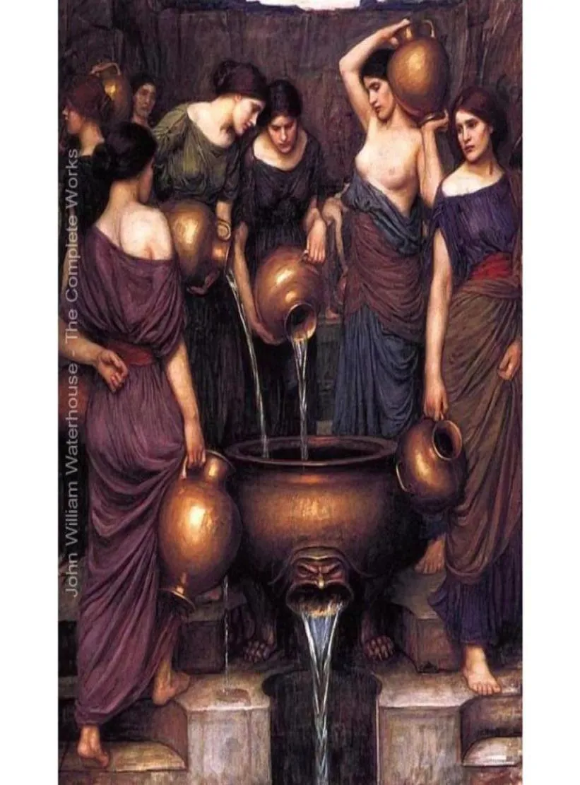 Wall Art Hand Malował The Danaides John William Waterhouse Canvas Painting for Oil Mallain for Office Decor Prezent1559945