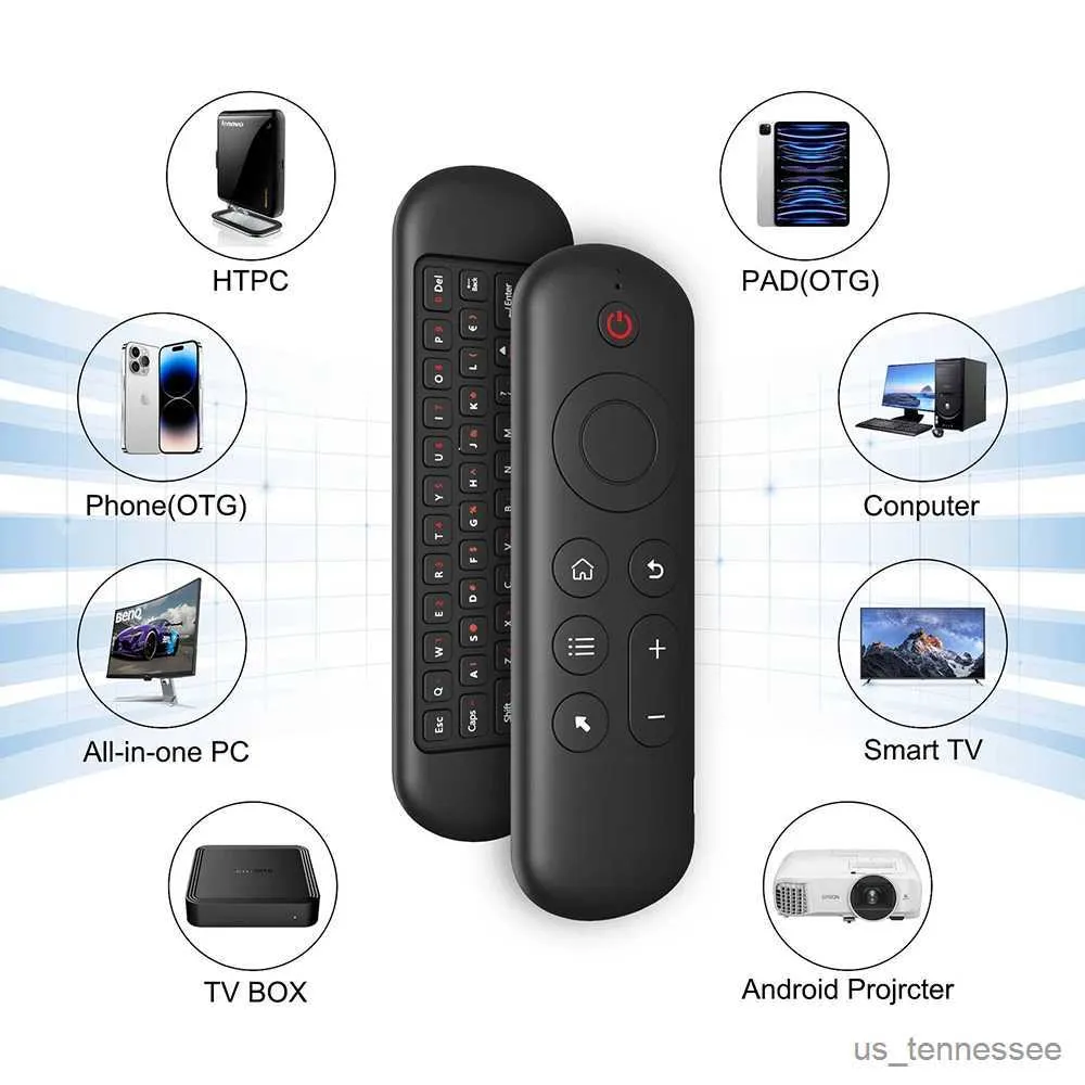 Claviers Claviers Mini 5.2 clavier Bluetooth 2.4G sans fil Air Mouse rétro-éclairé télécommande vocale pour ordinateur portable Android TV Box Smart TV R231109