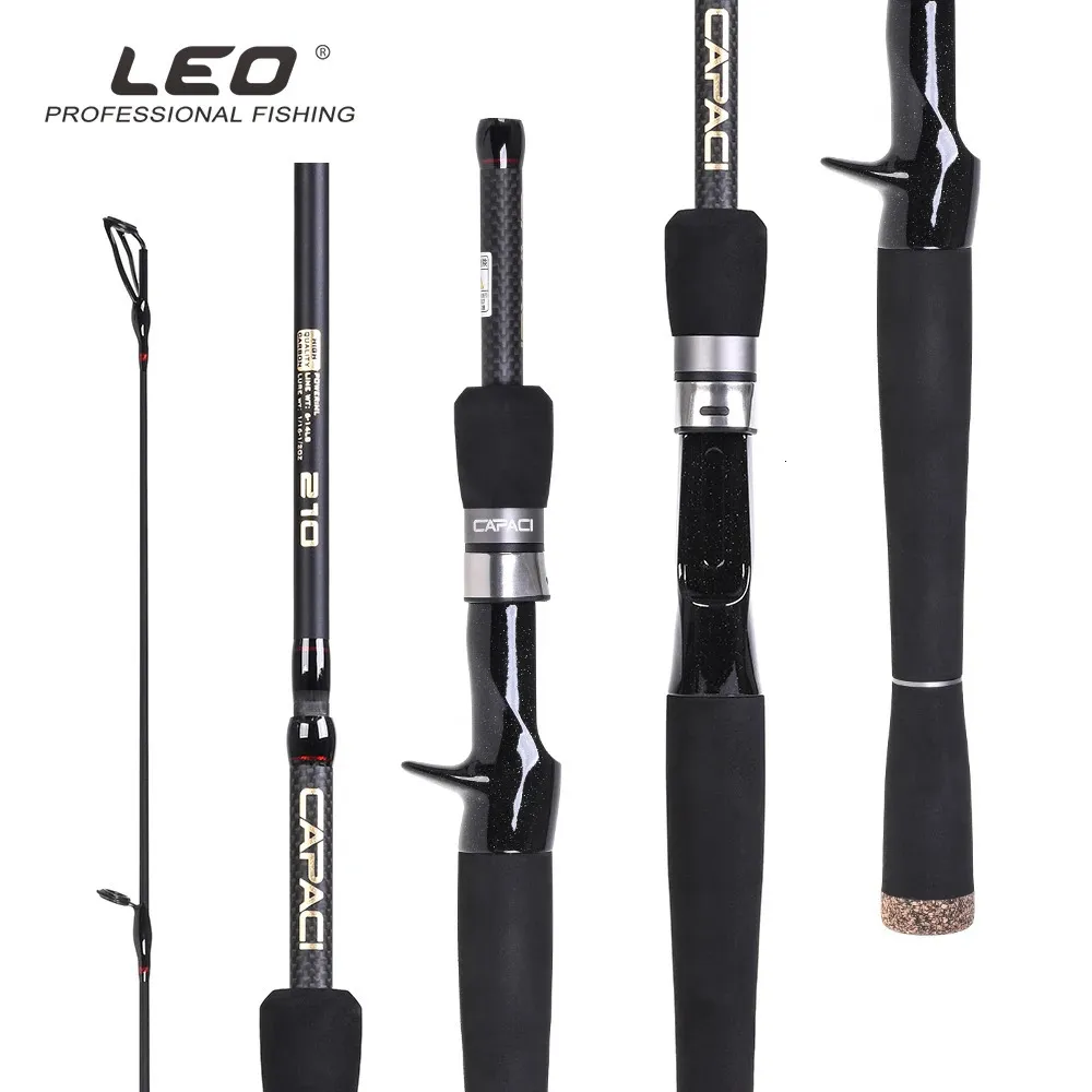 Лодочные удочки LEOFISHING Carbon Lure Fishing Fiber Сверхлегкая спиннинговая удочка 2,1–2,7 м Удочка для ловли на приманку для окуня, щуки, аксессуары для рыбалки 231109