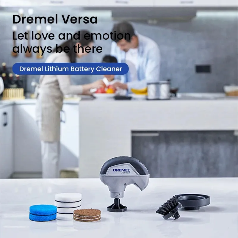 Vacuums Original Dremel Versa PC10 Electric Cleaning Brush Professional 2200rpm Rechargeable for Home Office Use with Accessories 231108