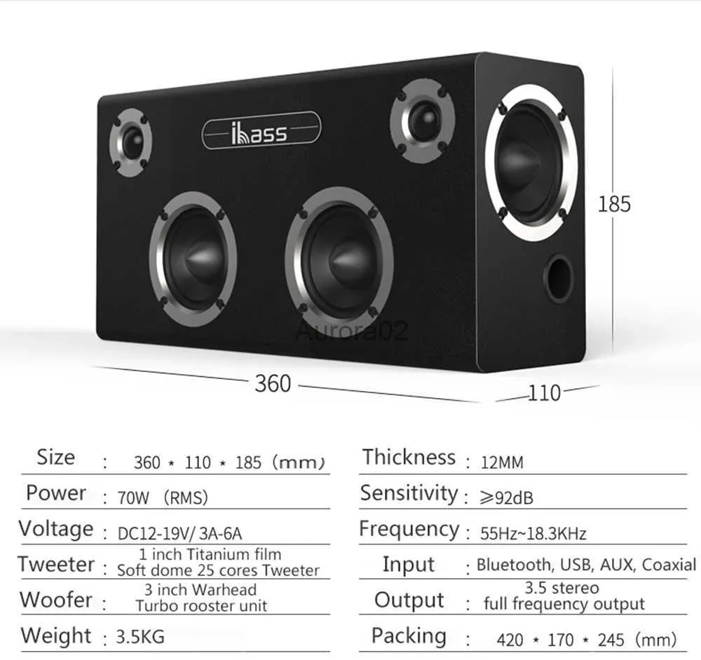 Компьютерные Колонки IBASS GaGa Bluetooth Динамик Деревянный Динамик  Автомобильный Уличный Домашний Динамик С 6 Динамиками Телевизор Поддержка  Компьютерного Аудио Сотовый Телефон Коаксиальный AUX USB YQ231103 От 11 604  руб. | DHgate