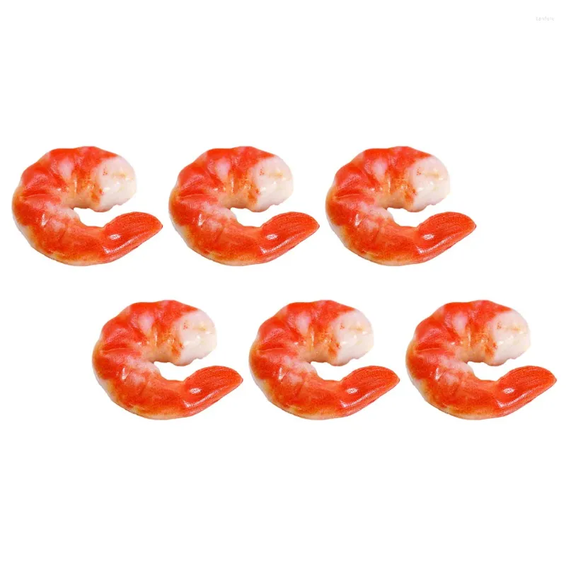 Garden Decorations 6 Pcs Desktop Ornaments Taste Educational Plaything Shrimp Figurines Sea Creature Model Pvc Simulation