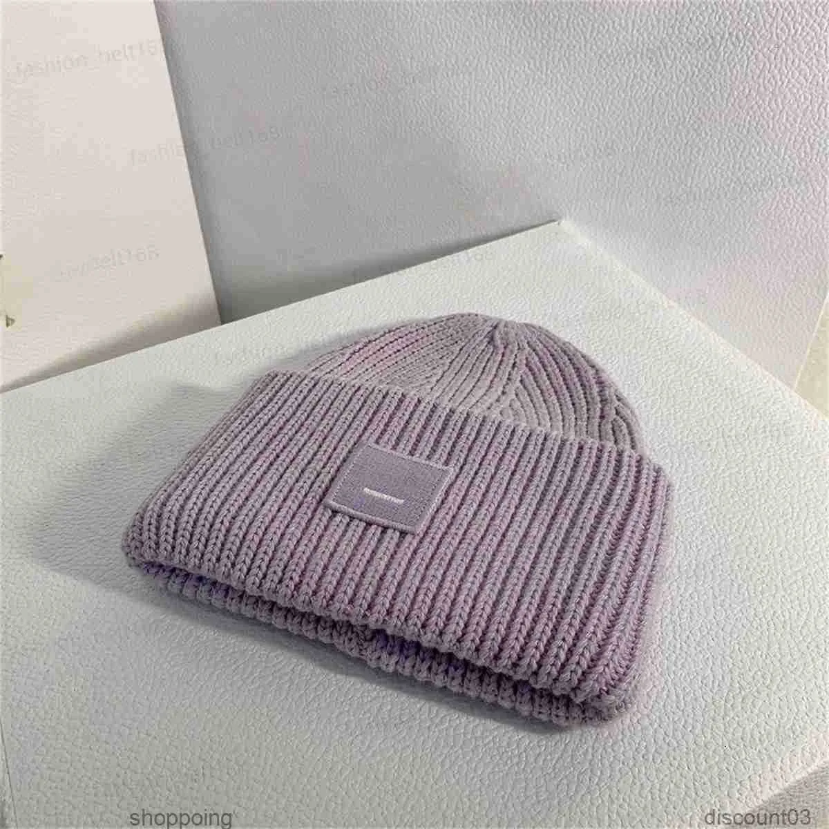 Berretto con teschio Berretto con teschio Autunno Inverno Marchio di moda Ac Cappello da donna quadrato a doppio strato caldo Skulies in lana lavorata a maglia