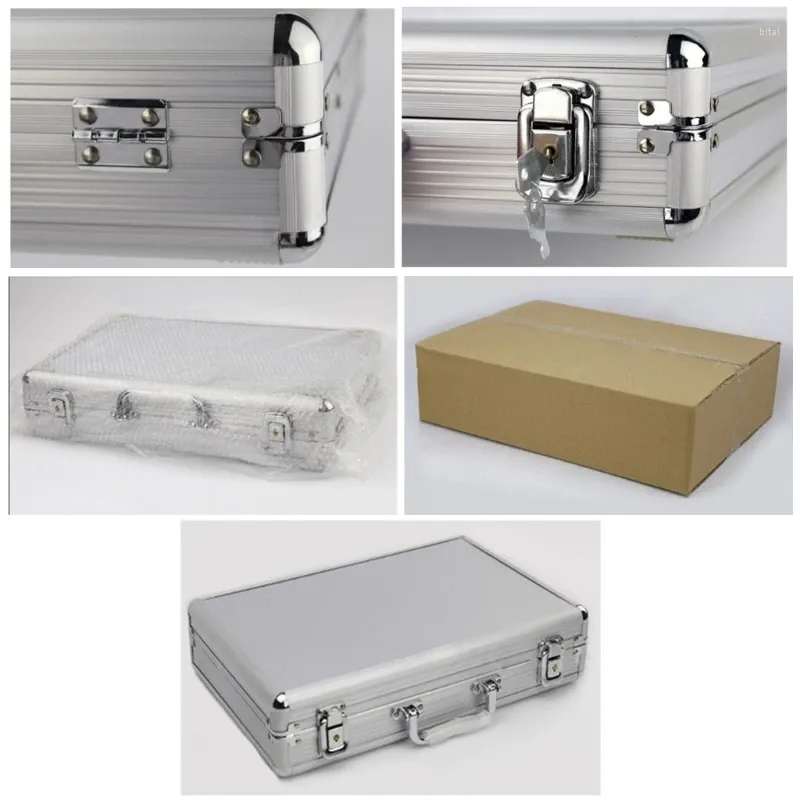 Bolsas de jóias 24 girds caixa de relógio de alumínio-liga de armazenamento de produção exibição proteger seu