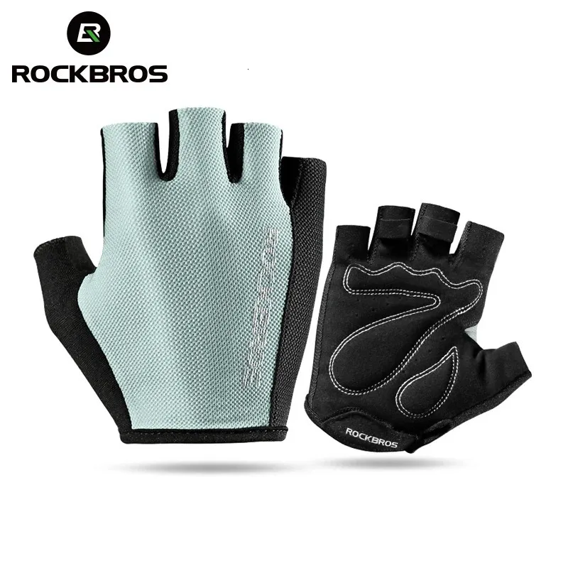 ROCKBROS Fietshandschoenen Heren Dames Halfvinger Sporthandschoenen Ademend Zomer Berg Outdoor Fitness Wanten Fietshandschoenen 231109