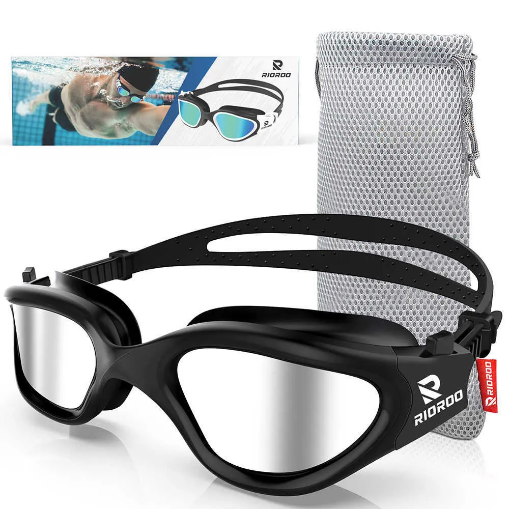 Goggles Professional Anti-Fog UV Protection Lens Vuxen Simningsglasögon Vattentät justerbar silikon Simglasögon Simutrustning P230408