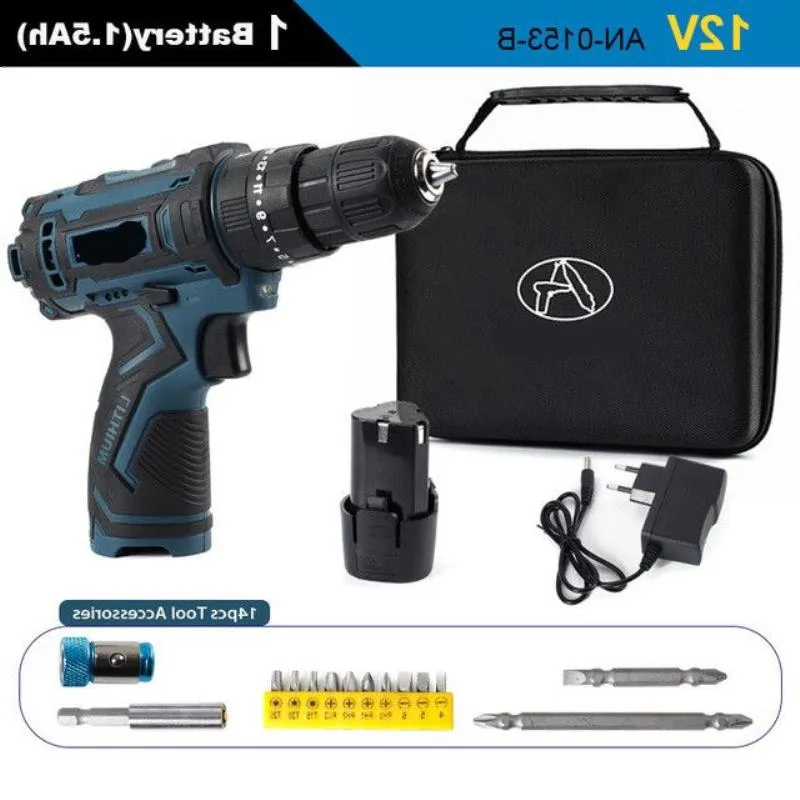 FreeShipping Style 21V 168V 12V Electric Cordless Screwdriver 3 Functions Wireless Impact Drill Mini Lithium Battery Charging Hand Dri Viqu