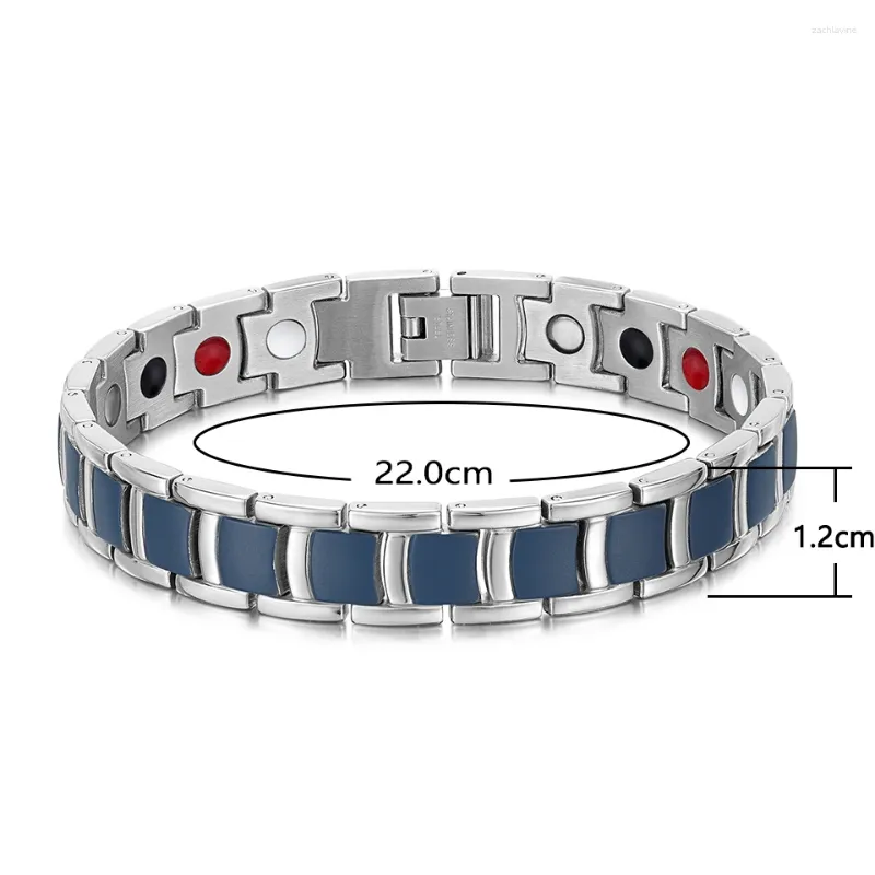 Magnetic Stainless Steel Link Bracelet for Health Care Rainso Bio Homme  Jewelry 2024 Christmas Gift