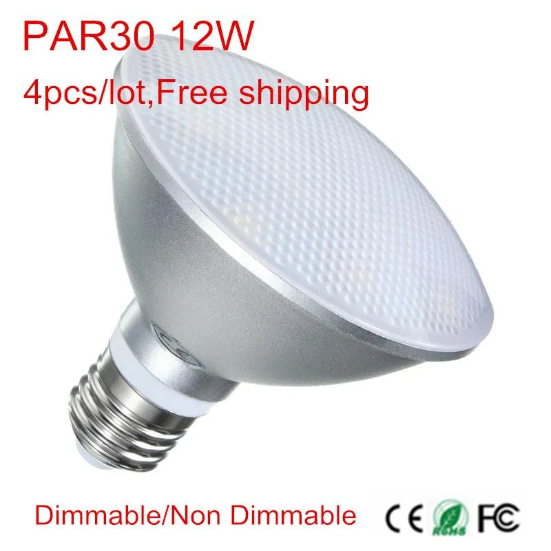 Lampen LED Dimmable E27 30 12W Lamp warm/Natuurlijk/Koud Wit AC85-265V Indoor Spotlight voor keuken Woonkamer 4-stks/gelegend lampen